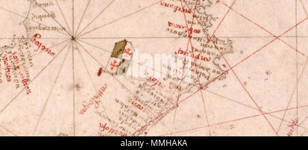 . Englisch: Seekarte des Mittelmeerraums, einschließlich Europa mit Britischen Inseln und Teil Skandinaviens. HM 1548. Anonyme PORTOLAN ATLAS Italien, 15. Möglicherweise vor 1492. Alpen und Atlasgebirge als Grünflächen dargestellt. Rufnummer: HM1548 Beschreibung: Seekarte des Mittelmeerraums, einschließlich Europa mit Britischen Inseln und Teil Skandinaviens. . 15. Jahrhundert vor 1492. Anonyme Katalonien. Seekarte des Mittelmeerraums, einschließlich Europa mit Britischen Inseln und Teil Skandinaviens. HM 1548. Anonyme PORTOLAN CHART (Italien, 15. Jahrhundert). O (7/8) Stockfoto