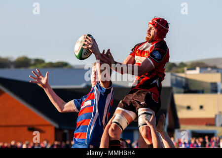 Tondu RFC erinnern Matthew Morgan, der vor kurzem verstorben, bevor ihre Liga Match gegen Maesteg Quins. Pandy Park. 10/5/18. Stockfoto