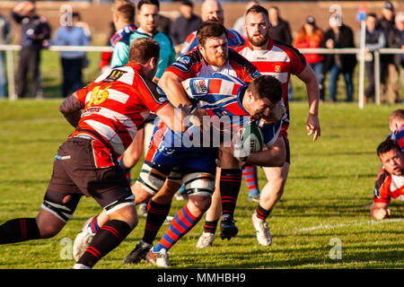 Tondu RFC erinnern Matthew Morgan, der vor kurzem verstorben, bevor ihre Liga Match gegen Maesteg Quins. Pandy Park. 10/5/18. Stockfoto