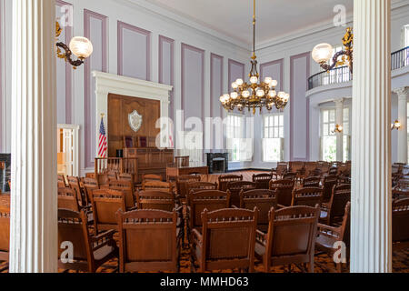 Montgomery, Alabama - Das Haus des Repräsentantenhauses in die Alabama State Capitol. In diesem Raum, der Verordnung der Secession, die diesem zurückgezogen Stockfoto