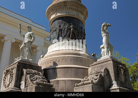 Montgomery, Alabama - Detail der Konföderierten Denkmal auf dem Gelände der Alabama State Capitol, das ehrt die Alabamians, die für das kämpften Stockfoto