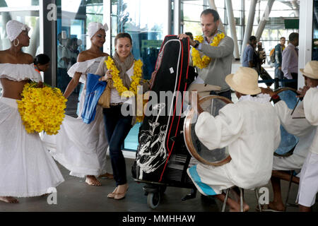 Austrian Airlines startet Flug nach Mauritius Stockfoto