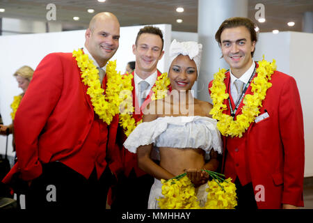 Austrian Airlines startet Flug nach Mauritius Stockfoto