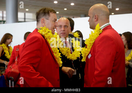 Austrian Airlines startet Flug nach Mauritius Stockfoto