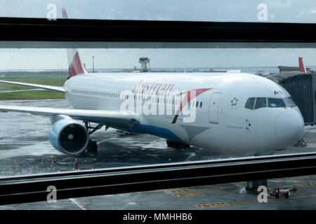 Austrian Airlines startet Flug nach Mauritius Stockfoto