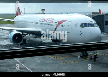 Austrian Airlines startet Flug nach Mauritius Stockfoto