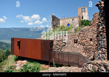 Art Galerie im Schloss Sigmundskron, aktuelle Lage des Messner Mountain Museum Firmian, Bozen, Italien Stockfoto