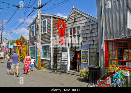 Fassade von Roy Moore Hummer Co., berühmten Seafood Restaurant in Rockport, Massachusetts, USA Stockfoto