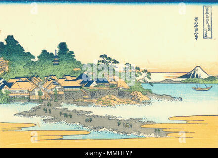 . Teil der Serie 36 Blick auf Mount Fuji, Nr. 25. Japanisch:??????? - S?sh? Enoshima Enoshima in Sagami Provinz. 1823. Hokusai 25 enoshima Stockfoto