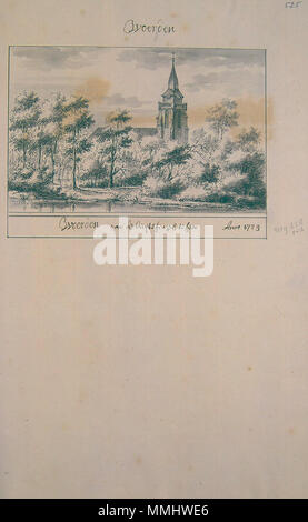 . Deutsch: Beschreibung de Afbeelding der Steeden Dörpen Gehugten Aadelijke Zuijt Gebouwen En Mdz in Holland en Aankleving Van Dien Rackinstallation naat leeven getekeent. en Naat A.B.C. gelegt Dus Beschreeven en bij een Versaamelt Tür Andries Schoemaker 1730 Atlas Schoemaker: Zuid-Holland, Woerden. zwischen 1710 und 1735. Atlas Schoemaker - ZUIDHOLLAND - DEEL 5-2465 - Zuid-Holland, Woerden Stockfoto