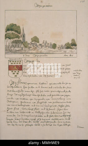 . Deutsch: Beschreibung de Afbeelding der Steeden Dörpen Gehugten Aadelijke Zuijt Gebouwen En Mdz in Holland en Aankleving Van Dien Rackinstallation naat leeven getekeent. en Naat A.B.C. gelegt Dus Beschreeven en bij een Versaamelt Tür Andries Schoemaker 1730 Atlas Schoemaker: Zuid-Holland, Wijngaarden. zwischen 1710 und 1735. Atlas Schoemaker - ZUIDHOLLAND - DEEL 5-2468 - Zuid-Holland, Wijngaarden Stockfoto