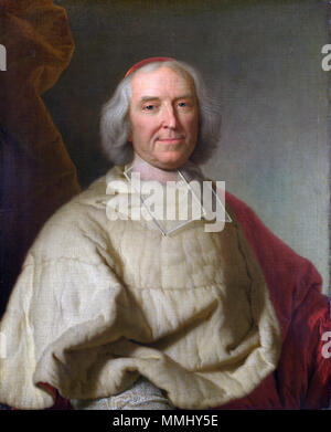 . Portrait von André-Hercule de Fleury (1653-1743) Dieses Gemälde ist wahrscheinlich eine Kopie eines Originals von Rigaud. Viele Exemplare wurden in seiner Werkstatt. Kardinal Fleury. Nach 1728. Kardinal de Fleury von Rigaud Stockfoto