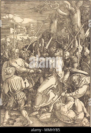 R -20101129-0018.jpg Albrecht Dürer (1471 - 1528), der Verrat an Christus, 1510, Holzschnitt, Rosenwald Sammlung Albrecht Dürer - Der Verrat an Christus (NGA 1943.3. 3617) Stockfoto