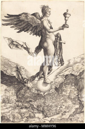 R -20101129-0062.jpg Albrecht Dürer (1471 - 1528), Nemesis (Das große Glück), C. 1501/1502, Gravieren, Geschenk der R. Horace Gallatin Albrecht Dürer - Nemesis (Das große Glück) (NGA 1949.1.21) Stockfoto
