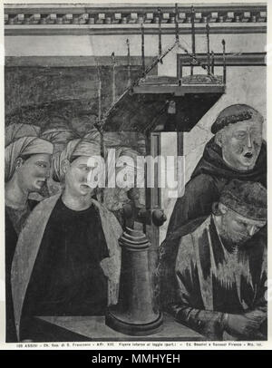 . "Giotto", Presepe di Greccio. 1290 s. Siehe Dateiname oder Kategorie 'Giotto', Presepe di Greccio, 08. Stockfoto