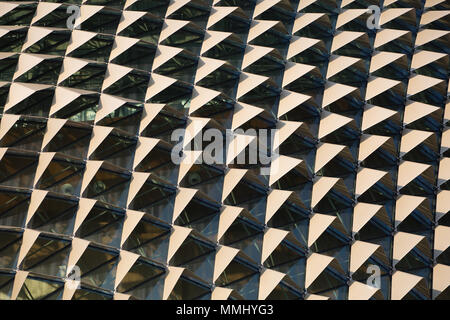 Außenansicht des der Esplanade Sonnendach in Singapur Stockfoto