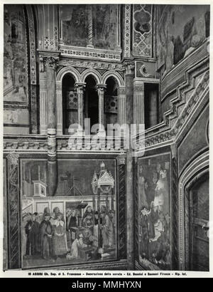 . "Giotto", Presepe di Greccio. 1290 s. Siehe Dateiname oder Kategorie 'Giotto', Presepe di Greccio 16. Stockfoto