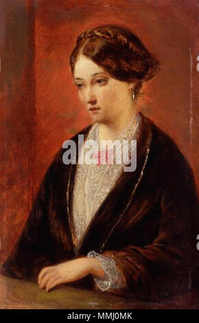 . Florence Nightingale (1820 - 1910) Deutsch: Florence Nightingale von Augustus Egg Deutsch: Florence Nightingale, porträtiert von Augustus Egg von Augustus Leopold Egg, Malerei, circa 1840s-1863 Florence Nightingale von Augustus Egg Stockfoto