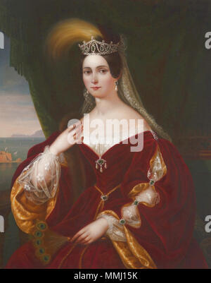 Englisch: Portrait von Maria Theresia von Österreich, Königin von Sizilien (1816-1867), Königin von Sizilien. 1837. Maria Teresa d'Austria-Teschen Stockfoto