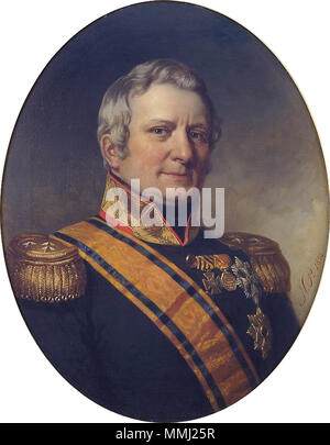 Portrait von Hendrik Merkus Baron de Kock (1779-1845). 1854. Hendrik Merkus Baron de Kock 1854 Stockfoto