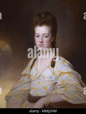 . Englisch: Dorothy Cavendish war die Tochter von William Cavendish, 4. Herzog von Devonshire und Frau von William Cavendish-Bentinck, 3. Herzog von Portland (1738-1809) Porträt von Dorothy Cavendish (1750-1794). ca. 1772. Dorothy Cavendish, der Frau von William Cavendish Bentinck, 3. Herzog von Portland (1738-1809) von George Romney Stockfoto