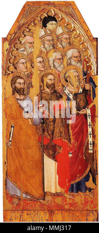 . Englisch: Elf Heiligen, 1365-1369, Galleria Sabauda Turin. . Juli 2011, 06:27:28. Giovanni da Milano (1325-1370) Alternative Namen Giovanni da Como; Johannes Jacobi de Commo; Giovanni di Jacopo di Guido da Kaverzaio; Giovanni da Milano Beschreibung italienischer Maler Geburtsdatum / Tod 1325 1370 Ort der Geburt Valmorea Arbeiten Zeitraum 1350 - 1369 (mittelalterlichen) Arbeit Ort Mailand, Florenz Authority control: Q 2628927 VIAF:?? 500012251 100384768 ULAN: LCCN:?n 88020960 WGA:? GIOVANNI DA MILANO GND:? 121656705 WorldCat elf Heiligen, 1365-1369, Galleria Sabauda Turin. Stockfoto