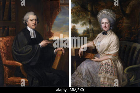 . Englisch: Henry Peckwell (1746-1787) und seiner Frau Isabella Blosset (d 1816) Öl auf Leinwand 125,5 x 100 cm signierten c.l. auf ihr Porträt: J.R. Henry Peckwell (1746-1787) und seiner Frau Isabella Blosset (d 1816) Henry Peckwell (1746-1787) und seiner Frau Isabella Blosset (D 1816) von Angus Russell Stockfoto