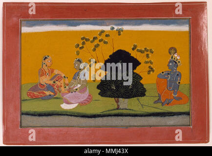 . Englisch: Titel der Serie: Das Lied von der Hirt oder Dunklen Lord Suite Name: Gita Govinda Anzeige Artist: Manaku Erstellungsdatum: Ca. 1730 Display Abmessungen: 8 7/16 in. x 12 1/8 in. (21,4 cm x 30,8 cm) Kreditlinie: Edwin Binney 3 Sammlung Beitritt Artikelnummer: 1990.1050 Sammlung: Die San Diego Museum der Kunst. 6. September 2011, 14:08:00 Uhr. Englisch: thesandiegomuseumofartcollection bittet Sie Ihr laut Anklets hinter sich zu lassen und zu gehen (6124521001) Stockfoto