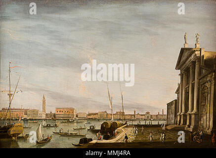 Slovenš?ina: pogled Benetke, s San Giorgio Maggiore. zwischen 1727 und 1730. Giovanni Antonio Canal - pogled Benetke, s San Giorgio Maggiore Stockfoto