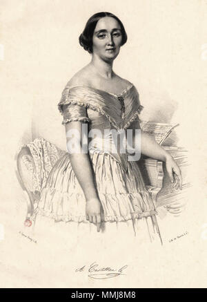 . Englisch: Portugiesisch Opern Sängerin französischer Abstammung Jeanne-Anaïs (oder Anaide) Chastel (oder Castel, oder kastellan). 1850. Ignaz Fertig (1809-1858) Alternative Namen Eyre Fertig Beschreibung deutscher Graveur Geburtsdatum / Tod 1809 1858 Ort der Geburt / Tod München Standort München Authority control: Q 18508311 42743131 GND VIAF:?:? 12333859 X BNE:? XX 1518632 RKD:? 358148 Anaide Kastellan Stockfoto