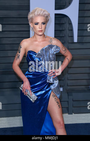 Vanity Fair Oscars Partei 2018 wurde im Wallis Annenberg Center für Darstellende Künste in Beverly Hills, Kalifornien mit: Halsey Wo: Los Angeles, Kalifornien, Vereinigte Staaten, wenn: 05 Mar 2018 Credit: Sheri Determan/WENN.com gehalten Stockfoto