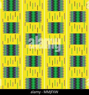 Ethnische nahtlose Muster. Tuch Kente. Traditionelle Ornament von Ghana. Stock Vektor