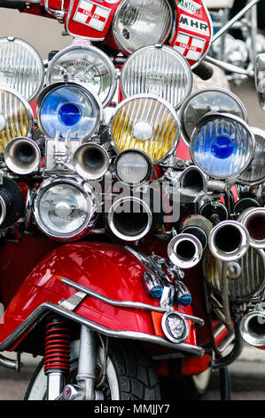 Southend, England - 17. April 2017: Hoch modded Motorroller auf der jährlichen shakedown Ereignis, Southend, England. Stockfoto