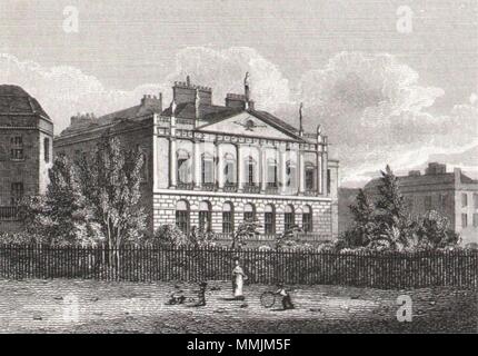 Earl Spencer's House, Green Park, London. Antike graviert Drucken 1817 Stockfoto