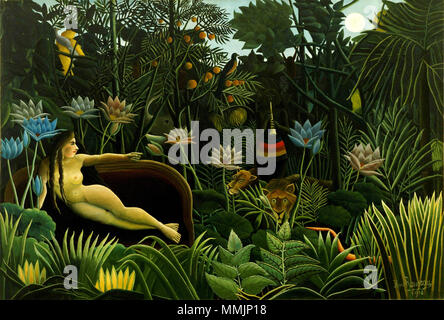 . Italiano: Henri Rousseau - Il Sogno Englisch: Henri Rousseau - der Traum der Traum. 1910. Henri Rousseau - Il Sogno Stockfoto