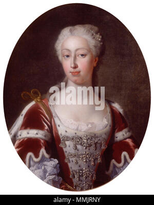 . Englisch: Portrait von Augusta von Sachsen-Gotha, Prinzessin von Wales (1719-1772). Nach 1742. Sachsen-gotha StudioVanLoo AugustaOf Stockfoto