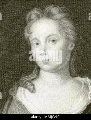 . Englisch: Elizabeth Koks, zweite Tochter von (Sir) John Koks, von Melbourne in Derbyshire, Esq, von Maria, der Tochter von Sir Thomas Leventhorpe Bar. t 5 September 1739 starb im Alter von 63. An Hadley in Middlesex bestattet. 00000 tmp Elizabeth Koks Stockfoto