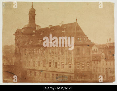 . Das Alte Rathaus in Bamberg von der Ostseite. Fotografie von Andreas Haupt, 1849-55 (Staatsbibliothek Bamberg, V Bg 1/5). . Zwischen 1849 und 1855. Siehe Beschreibung Andreas Haupt Altes Rathaus Bamberg 1849-55 Stockfoto