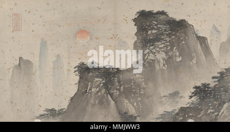 . Darstellung der Berge. Anfang des 16. Jahrhunderts. Album von 18 Daoistische Gemälde - 2 Stockfoto