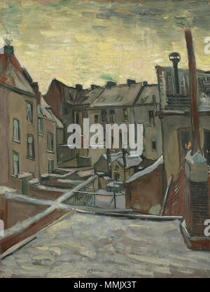 . Englisch: Gemälde von Vincent van Gogh, 1885 - 1886 Deutsch: Schilderij van Vincent van Gogh 1885 - 1886 Englisch: Häuser von der Rückseite Nederlands gesehen: Achterkanten van Huizen. Dezember 1885. Achterkanten van Huizen - s 0142 V 1962 - Van Gogh Museum Stockfoto