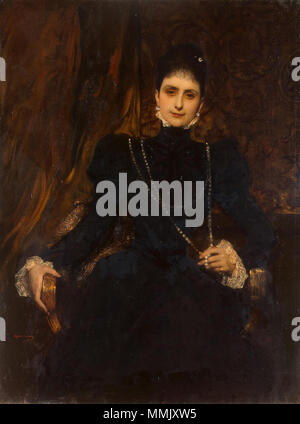 Цифровая репродукция этой картины коллекции находится в интернет-галереи Gallerix.ru (Http://gallerix.ru) Benjamin-Constant-Portrait von Mme M. S. Derviz Stockfoto