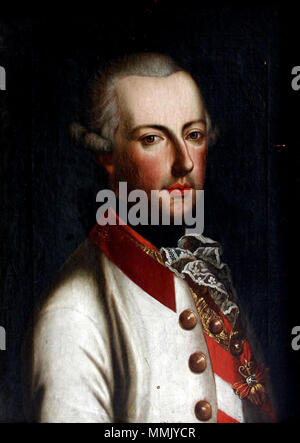 . English: Kaiser Joseph II. Englisch: Joseph II., Kaiser des Heiligen Römischen Reiches. ca. 1751-1800. Kaiser Joseph II. in Weiß 1. Stockfoto