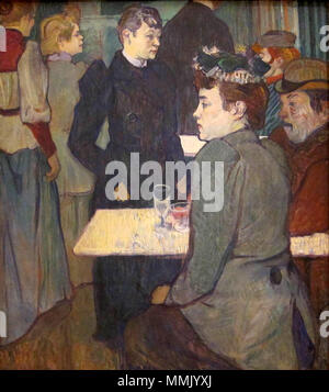 . Englisch: eine Ecke von Moulin de la Galette (1892, Henri de Toulouse-Lautrec) innerhalb der National Gallery von Art West Building in Washington, D.C. befindet. 10. Juni 2010. AgnosticPreachersKid Eine Ecke von Moulin de la Galette Stockfoto