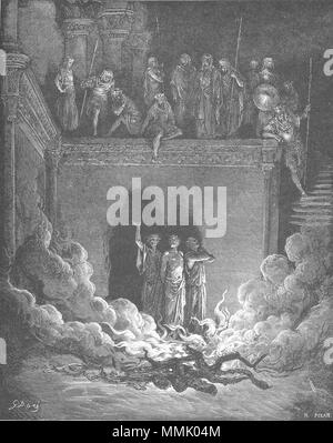 . Englisch: Schadrach, Meschach und Abed-Nego im Feuerofen (Dan. 3:23-24, 91-98) Русский: Седрах, Авденаго Мисах и в раскалённой печи (Дан. 3:23-24, 91-98). 1866. Gustave Doré (1832-1883) Alternative Namen Paul Gustave Doré, Paul Gustave Doré Louis Christophe Beschreibung französischer Maler, Zeichner, Kupferstecher und Karikaturist Geburtsdatum / Tod am 6. Januar 1832 23. Januar 1883 Ort der Geburt / Tod Strasbourg Paris arbeiten Standort Paris Aufsicht: Q6682 VIAF:? 41839207 ISNI:? 0000 0001 2278 6962 ULAN:?? n 500013657 LCCN: 79089221 NLA:? 35041510 WorldCat 129. Schadrach, Meschach und EIN Stockfoto