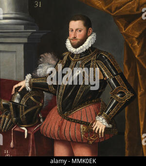 . Español: Retrato del archiduque Ernesto de Austria (1553-1595), Que fue hijo del Emperador Maximiliano II de Habsburgo y de la emperatriz María de Austria y Portugal, hija a su vez del Emperador Carlos I de España. El archiduque Diego Ernesto de Austria. ca. 1580. El archiduque Diego Ernesto de Austria Stockfoto