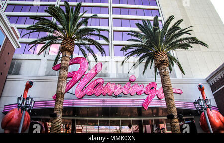 Rosa Flamingo Hotel in Las Vegas, Nevada Stockfoto