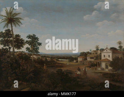 Landschaft in Brasilien. zwischen 1644 und 1680. Frans Post - Paisagem no Brasil, 1665-1669 Stockfoto