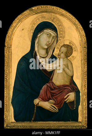 . Madonna mit Kind. Jungfrau und Kind. zwischen 1325 und 1330. 1.3 Ugolino di Nerio Madonna mit Kind. 1325-30, Boston MFA Stockfoto