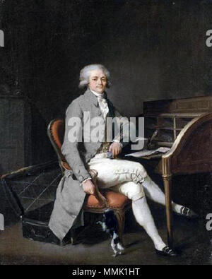 Portrait von Maximilien de Robespierre. ca. 1791. Louis Boilly Robespierre Stockfoto