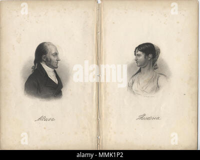 . Englisch: Aaron Burr und seine Tochter Gassville. Datum unbekannt. H. Wright Smith 23 Aaron und Gassville Grat Stockfoto